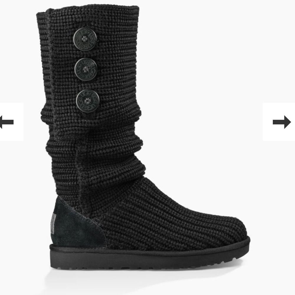 UGG Classic Cardy Boot - Black - Size 7